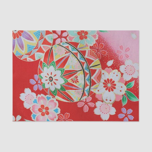 Papel De Seda Têxtil KIMONO Japonês (Frente )