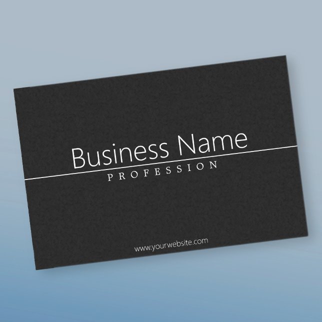 Papel De Seda Texto branco clássico simples em preto (Criador carregado)