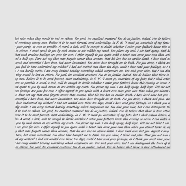 Papel De Seda Texto da persuasão (Frente )