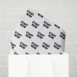 Papel De Seda Texto de início ousado minimalista agora