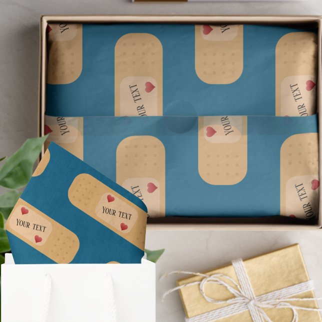 Papel De Seda Texto personalizável do gesso de patch Bandaid (Criador carregado)