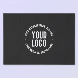 Papel De Seda Texto personalizável e seu logotipo ou imagem carr