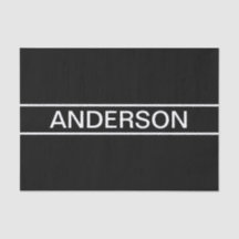 Texto personalizável | Preto e Branco Moderno Negr