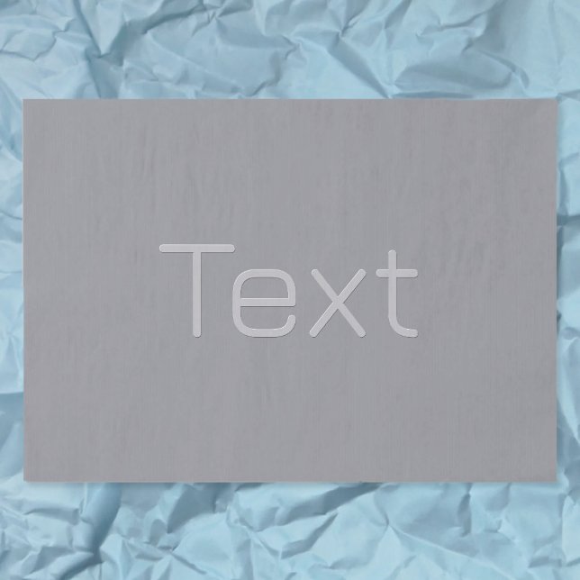 Papel De Seda Texto simples com aparência tridimensional | Cinza (Criador carregado)