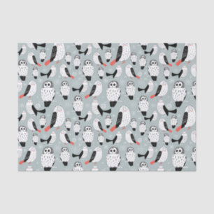 Papel De Seda Textura das corujas brancas