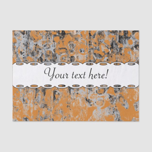 Papel De Seda Textura de cinza castanha (Frente )