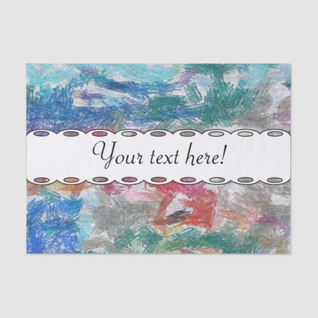 Papel De Seda Textura de Crayons (Frente )