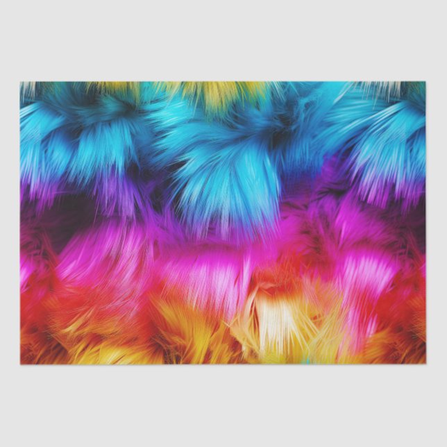 Papel De Seda Textura de pele de monstro do arco-íris brilhante (Frente )