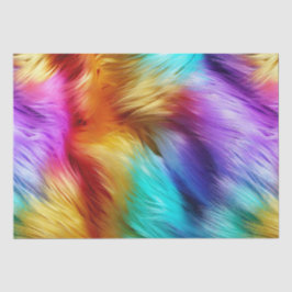 Papel De Seda textura de pelo de monstro falso de arco-íris bril