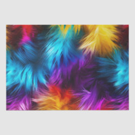 Papel De Seda textura de pelo de monstro falso de arco-íris bril
