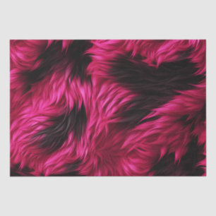 Papel De Seda Textura divertida de pelo de monstro falso rosa e