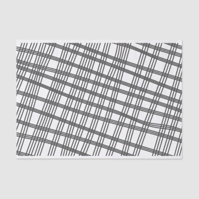 Papel De Seda Textura do padrão de grade de onda grande branco p (Frente )