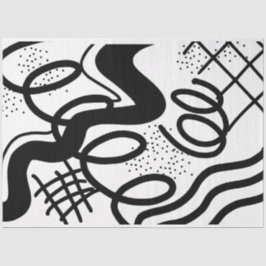 Papel De Seda Textura em grande Abstrato de onda branca-negra