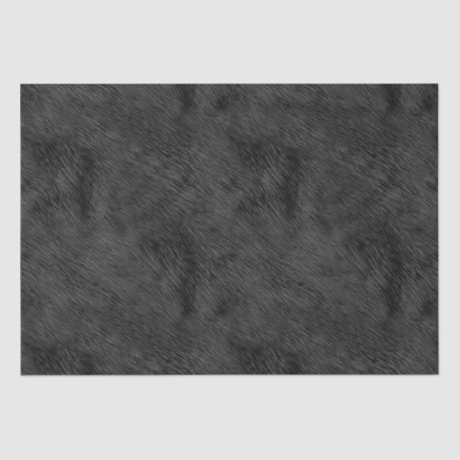 Papel De Seda Textura falsa de pele do Urso Negro (Frente )