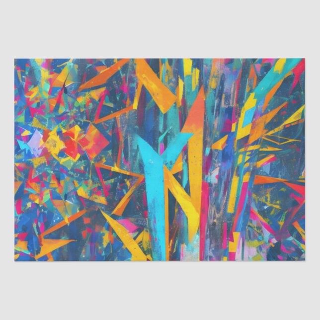 Papel De Seda textura fractal abstrato (Frente )