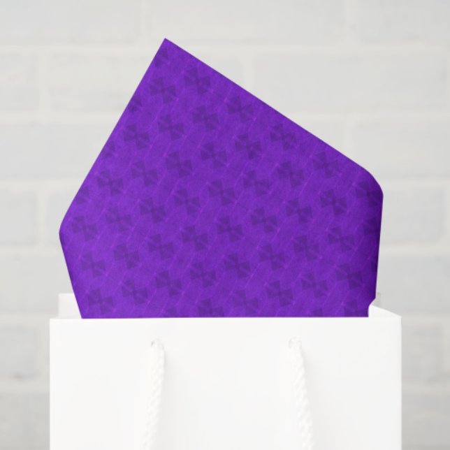 Papel De Seda Textura geométrica roxa brilhante. (Sacola de presentes)