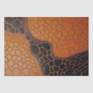Papel De Seda Textura Marrom e Preta Abstrata Chic TortoiseShell