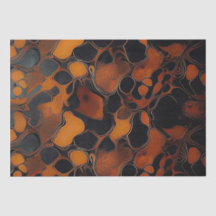 Papel De Seda Textura Marrom e Preta Abstrata Chic TortoiseShell