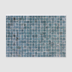 Papel De Seda Textura Mosaica Verde Sage meteorizada Decor Loft