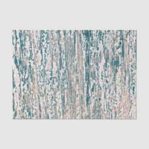 Papel De Seda Textura Rústica País Grão de Madeira Verde-Azul Be