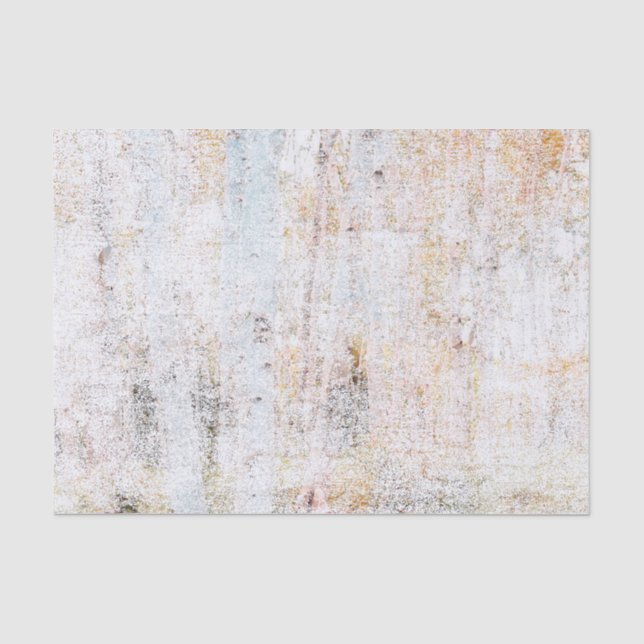 Papel De Seda Textura rústica vintage branca bege desgastada (Frente )