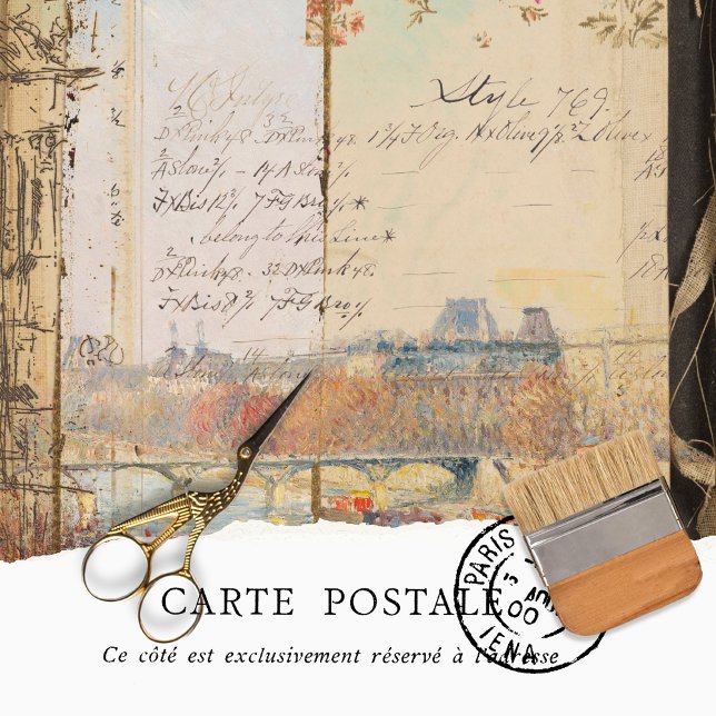 Papel De Seda Textura Rústica Vintage Ephemera Decoupage  (Criador carregado)
