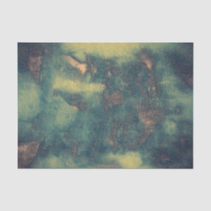 Papel De Seda Textura Rústica Vintage Verde Marrom Azul Abstrato