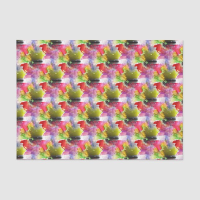 Papel De Seda Textura vermelha, aguarela amarela do design (Frente )