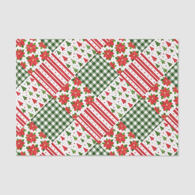 Papel De Seda Texturas de Natal (Frente )