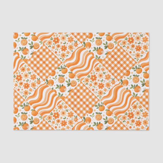 Papel De Seda Texturas Laranja (Frente )