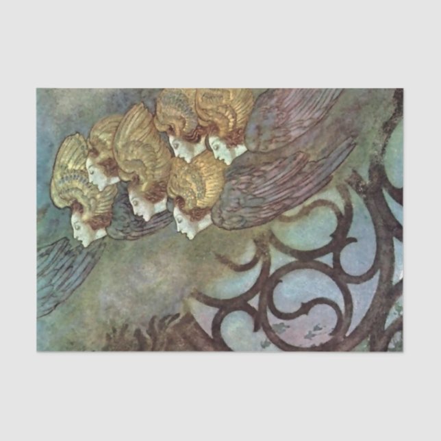 Papel De Seda "The Angels" por Edmund Dulac (Frente )