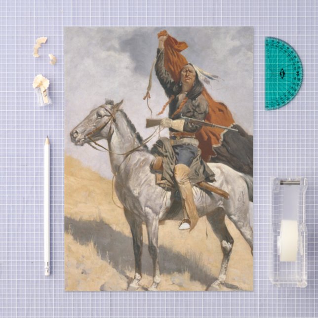 Papel De Seda The Blanket Signal by Frederic Remington (Arte )
