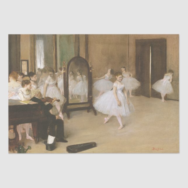 Papel De Seda The Dancing Class (cerca de 1870) pintando Edgar D (Frente )