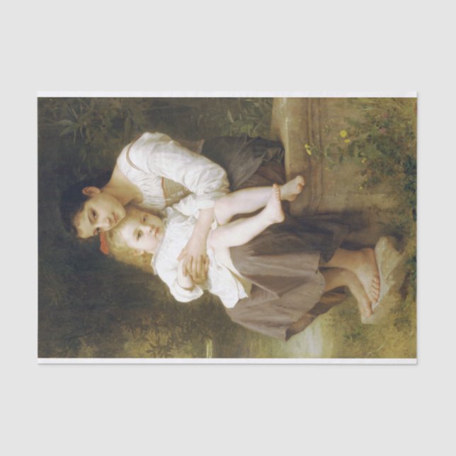 Papel De Seda The Elder Sister (por William Bouguereau) (Frente )
