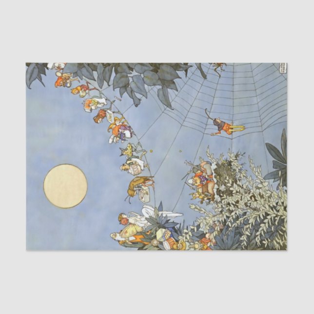 Papel De Seda "The Fairies Birthday" por Heath Robinson (Frente )