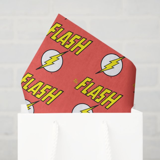 Papel De Seda The Flash Name & Lightning Bolt Logo (Sacola de presentes)