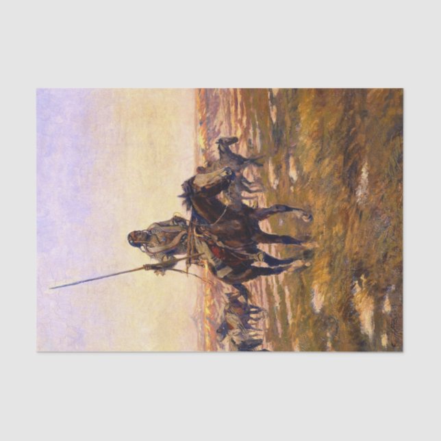 Papel De Seda "The Hunting Party", de Charles Russell (Frente )