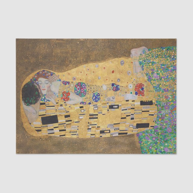 Papel De Seda The Kiss (amantes) Der Kuss de Gustav Klimt (Frente )