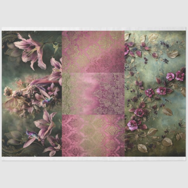 Papel De Seda The Lily, Fairy Tale Fantasy collage (Frente )