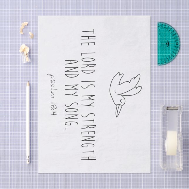 Papel De Seda The lord is my strength and my song (Arte )