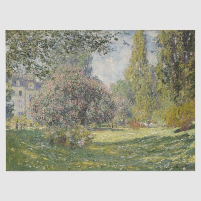 Papel De Seda The Parc Monceau - Claude Monet (Frente )