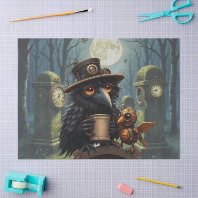 Papel De Seda The raven powered by Coffee  (Arte )