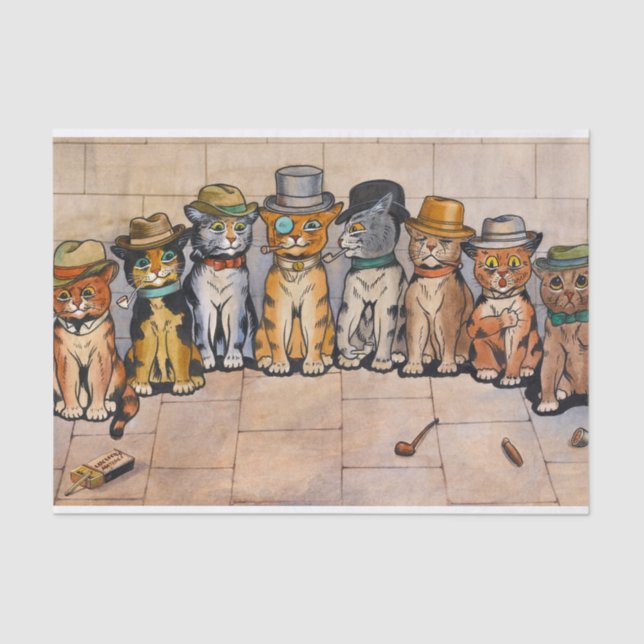 Papel De Seda The Smoking Cats de Louis Wain (Frente )