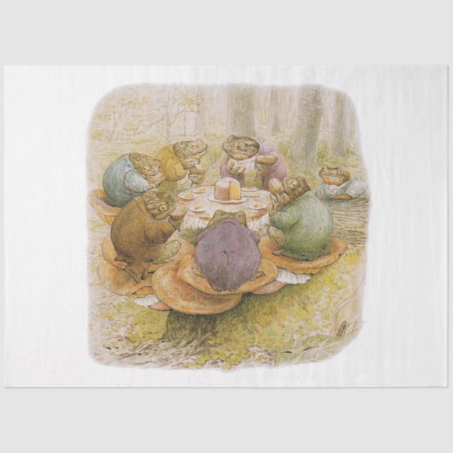 Papel De Seda The Toads Tea Party (por Beatrix Potter) (Frente )