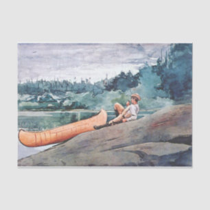 Papel De Seda The Wilderness Guide (por Winslow Homer)
