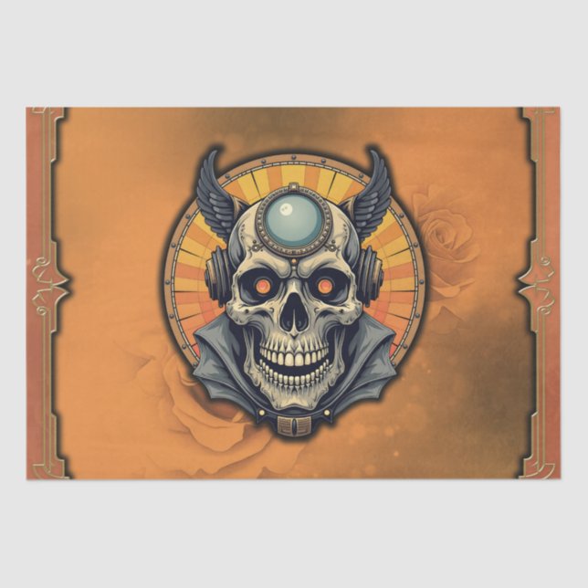 Papel De Seda The winged skull.  (Frente )