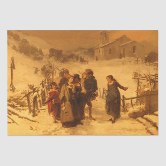 Papel De Seda The Winter Avalanche (por Gerolamo Induno) (Frente )