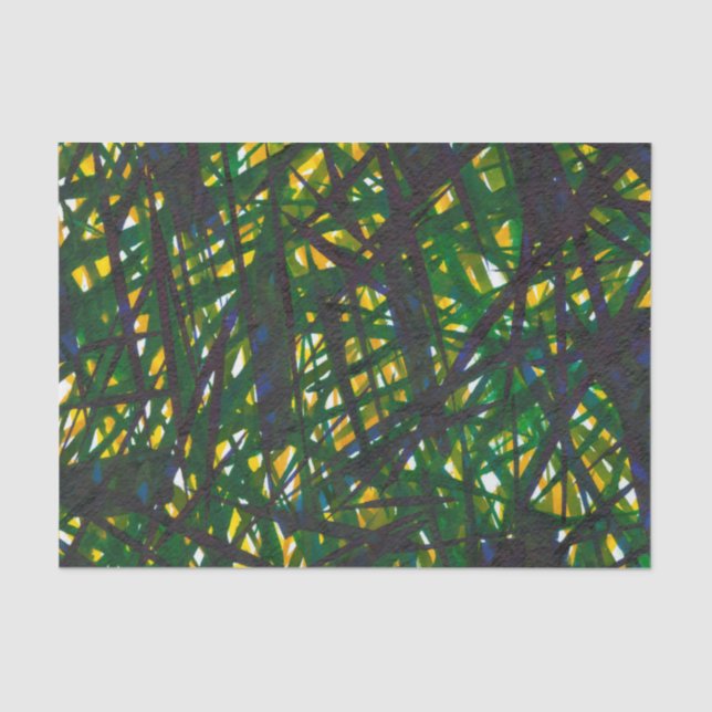 Papel De Seda Thicket Verde II (Frente )