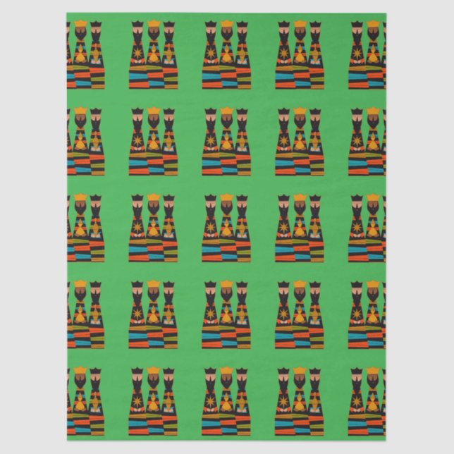 Papel De Seda Three Wise Men Modern Mid-Century (Frente )