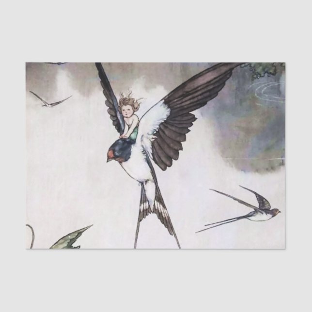 Papel De Seda Thumbelina por W Heath Robinson (Frente )